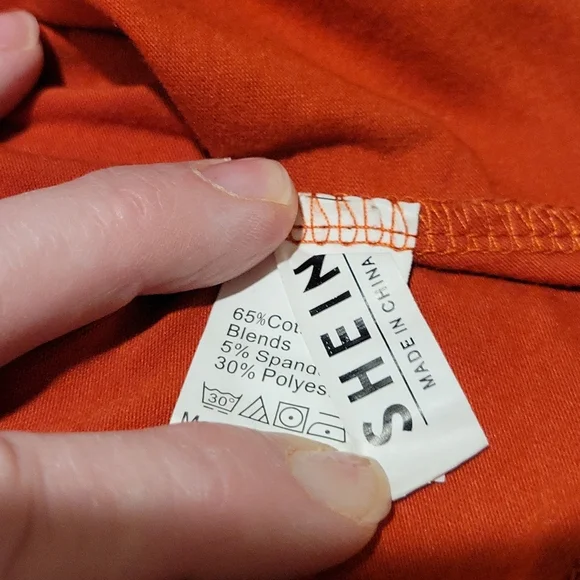 Nearly New SHEIN Orange Aloha Print Tee XXL - Picture 6 of 7